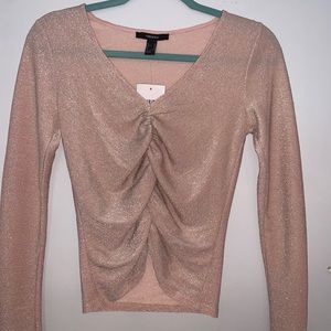 New with tags blush sparkly top!!